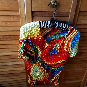 Expanding Blouse short sleeve 85% polyester 15% spandex